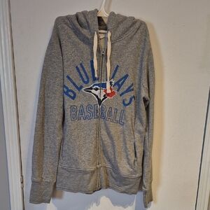 Sz S Women's Gray Blue Jays Baseball Hoodie